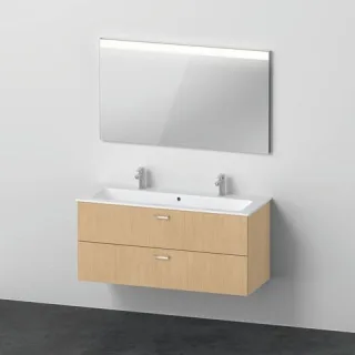 Duravit XBase Möbelwaschtisch mit Waschtischunterbau und Spiegel 1230x490x2000 mm - XB0066030300000 XB0066030300000