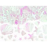 partydeco Streudeko, Konfetti Meerestiere 1,5 bis 5,5cm 23g irisierend