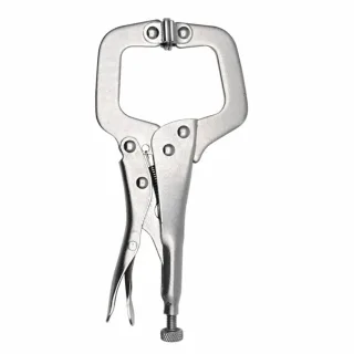 6.5 Inch Heavy Duty C Clamp Locking Pliers Carbon Steel with Swivel Pads for Woodworking Welding Adjustable Table Grip