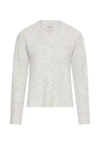 camel active - Strickjacke mit gerader Passform light grey melange - Gr. - M