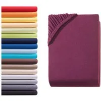 Hometex Premium Textiles Spannbettlaken Jersey Spannbettlaken 100% Baumwolle, Jersey, Gummizug: Rundumgummizug, Premium-Jersey Matratzenhöhe bis 23 cm