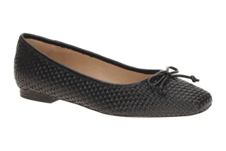 Peter Kaiser Damen Ballerinas 9-72182-46 Schwarz - black eckige Form Echtleder