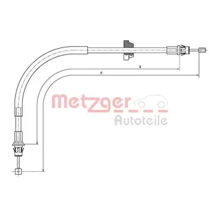 Metzger Handbremsseil vorne Ford Transit 2,0 2,3 2,4