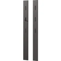 Lomadox Garderoben-Set ABERDEEN-01, (Spar-Set, 2-St), 2er Set in graphit mit ausklappbaren Haken