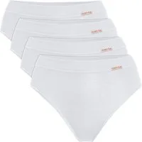 conta Jazz-Pants Slips Damen-Slip 4er-Pack Feinripp Uni