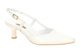 Paul Green Damen Sling Pumps 7992-119 ivory wei? Absatz 5cm