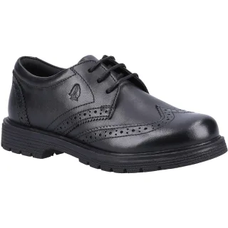 Hush Puppies SALLY SENIOR 2 Mädchen Brogues Aus Schwarzem Leder