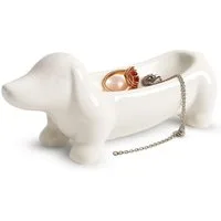FOUORTUNATE-BEE Dekoschale Dackel Schmuckschale, Dackel Deko für Schmuck und Schlüssel (Dekoratives Schalen für Hundeliebhaber, Geschenkidee für Hundefreunde, Hergestellt aus Keramik)