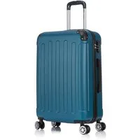 Flexot Hartschalen-Trolley F-2045 Kofferset, 360° Rollen, robuster Reisekoffer, Bordcase, 4 Rollen, Robuster und moderner Koffer mit vier 360° Rollen und Zahlenschloss