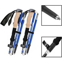 AURIVION Wanderstock Trekking-Stöcke Ultraleichte Kohlefaser Wanderstöcke,Tragbar (Set, 5 St., Tragbar, 3LS Schnellverschlusstechnik), Kommt mit diversem Zubehör