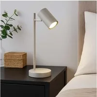 GLOBO LIGHTING Schreibtischlampe, Leuchtmittel nicht inklusive, Tischleuchte Beistelllampe Schalter Leselampe Metall sandfarben