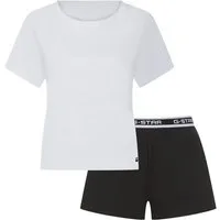 G-STAR Pyjama SUNSTONE, RELAXED TEE & SLEEP SHORTS SET (Set, 2 tlg) mit Markendetails, Baumwollmix