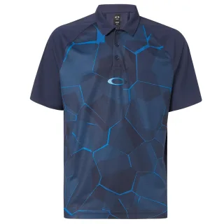 Oakley Sleeve Castared Herren Blue Navy Mirror Golf Grafik Polo -Hemd 434430 6fb