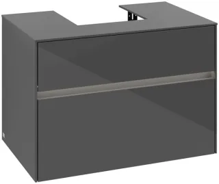 Villeroy & Boch Waschtischunterschrank Collaro C093B0 800x548x500mm mit Beleuchtung Glossy Grey C093B0FP
