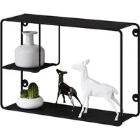 EUGAD Wandregal, 1-tlg., eckiges klappbares Metallregal 38x25,5x11,5cm schwarz