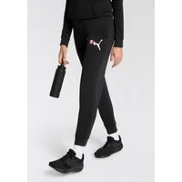 PUMA Trainingshose ESS LOGO LAB PANTS TR aus Baumwollmischung, mit geripptem Bund, mit Nahttaschen
