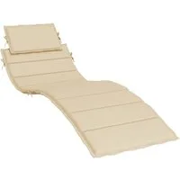 vidaXL Sitzauflage Sonnenliegen-Auflage Beige 186x58x4 cm Oxford-Gewebe, (1 St)
