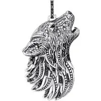 THOMAS SABO Kettenanhänger Wolf-Profil, mit Zirkonia (synth)