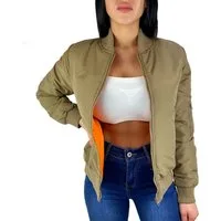 Worldclassca Bomberjacke Worldclassca DAMEN BOMBER JACKE BOMBERJACKE RETRO PILOTEN BIKER