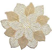 Zeller Present Platzset Flower, (1-St), Kunststoff, gold, 49 x 47 cm (1 Stück)