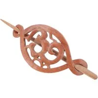 Guru-Shop Haarspange Ethno Holz Haarspange mit Stab, Boho..