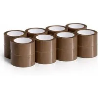 BAYLI Klebeband 12 Rollen Braun PP Klebeband 48mm x 66m - starkes Paketband, reißfest