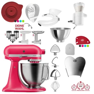 KitchenAid Artisan 4,8 Liter 5KSM195PSEHI Spar-Set mit Sieb mit...