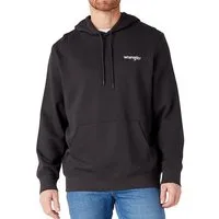Wrangler Kapuzensweatshirt Regular Fit - Logo Hoodie Faded Black