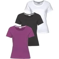 Eastwind T-Shirt (3er-Pack) Kurzarm, hüftlang, für die Freizeit, aus Baumwolle
