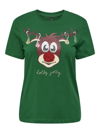 ONLY - ONLXMAS YRSA CHRISTMAS S/S TOP JRS Green Jacket - Gr. - L