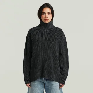 G-Star - Washed turtle knit wmn dk black gd - Gr. - XS