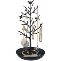 relaxdays Schmuckständer Baum (1 St), schwarz