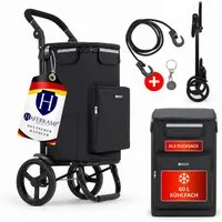 PROREGAL® Einkaufstrolley Klappbarer Einkaufstrolley TRAGINO 3-in1 Einkaufswagen
