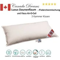 Canada 3-Kammer-Kopfkissen Canada Daunenkissen Premium Air-O-Cell 3-Kammer, Seitenschläfer, Rückenschläfer, passt sich optimal an jede Liegeposition an