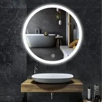 Dripex Badspiegel Wandspiegel mit Touchschalter LED-Beleuchtung Spiegel