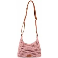 ITALYSHOP24 Schultertasche DAMEN TASCHE Häkeltasche Crossbody Shopper Boho Geflecht Freizeit, Umhängetasche Bodybag Sommer Basttasche Strand Reise Stroh Mini Bag