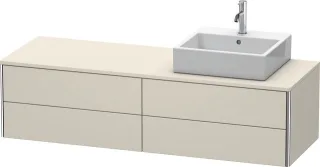 Duravit XSquare Konsolenwaschtischunterbau wandhängend Taupe Matt 1600x548x400 mm - XS4914R9191 XS4914R9191