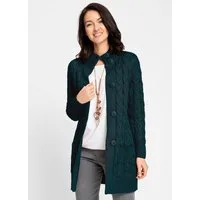 Witt Strickjacke Long-Strickjacke Langarm Zopfmuster