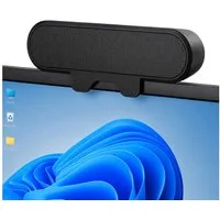 Bolwins P42C PC Lautsprecher mit Monitor Clip, USB Soundbar 10W für Laptop PC-Lautsprecher nicht relevant (nicht relevant, 10 W, Monitor-Clip mit Silikonschutz, 10W Stereo-Sound, Plug & Play)