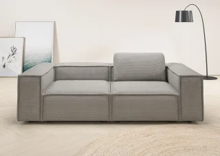 Home affaire 2-Sitzer "Watertown, modernes Sofa 246 cm breit, auch in Feincord" stilvolles Sofa für 2 Personen mit extra breiter Sitzfläche