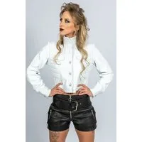 Be Noble Lederhose Havanna Kurze Ledershort mit legeren Vordertaschen