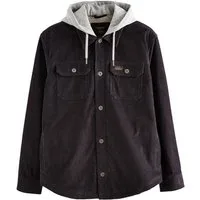 Next Hemdjacke Hemdjacke aus Cord mit Borgfutter und Kapuze (1-St)