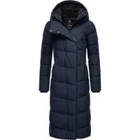 Ragwear Wintermantel Pavla Long extralanger Winterparka mit Teddyfutter und Kapuze