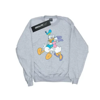 Disney - "Donald And Daisy Duck Kiss" Sweatshirt für Damen (Grau)