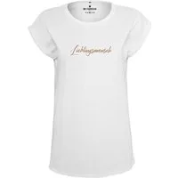 Be Famous Print-Shirt Classic Roll Up Lieblingsmensch (1-tlg., keine)