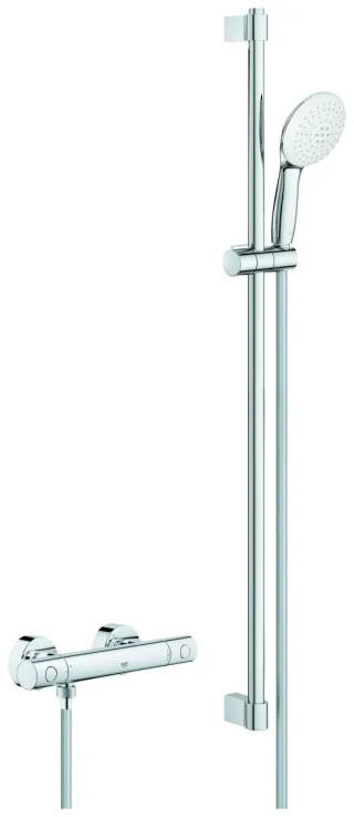 GROHE Thermostat-Brausebatterie Grohtherm 800 C 34769_1 mit Brausegarnitur 900mm chrom, 34769001 34769001