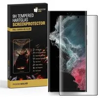 Protectorking Schutzfolie 2x 9H Panzerglas für Samsung Galaxy S22 Ultra FULL CURVED Displayschut, (2-Stück), Displayschutzglas, Schutzglas Echtglas Tempered 9H Härte HD-KLAR