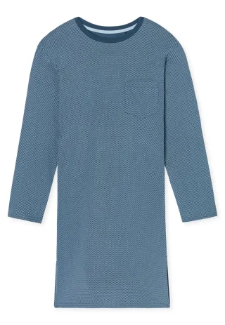 SCHIESSER - Nachthemd lang blaugrau - Gr. - 58
