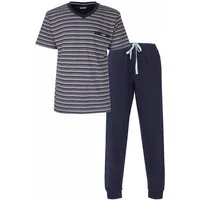 M.E.Q. Schlafanzug Herren Pyjama kurzer Arm (2 tlg) Baumwolle