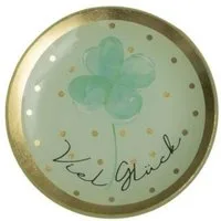 Giftcompany Dekoteller Glasteller Love Plates Viel Glück Rund (10cm)